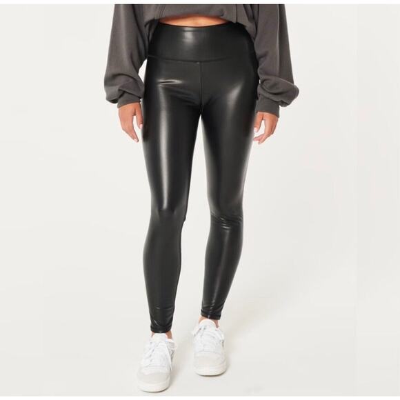 Hollister Co. Pants - HOLLISTER faux leather fleece lined Pant leggings black XL